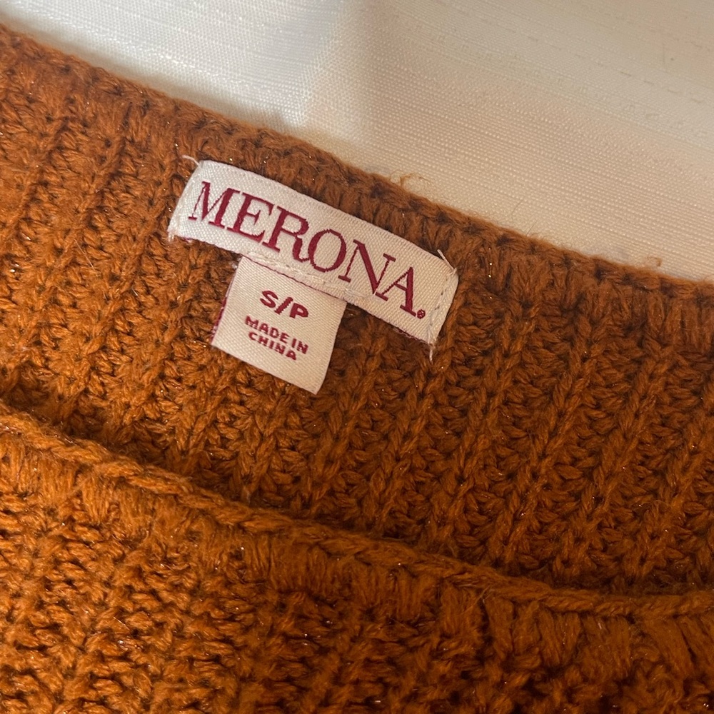 Burnt Orange Sweater Dress Merona Size S